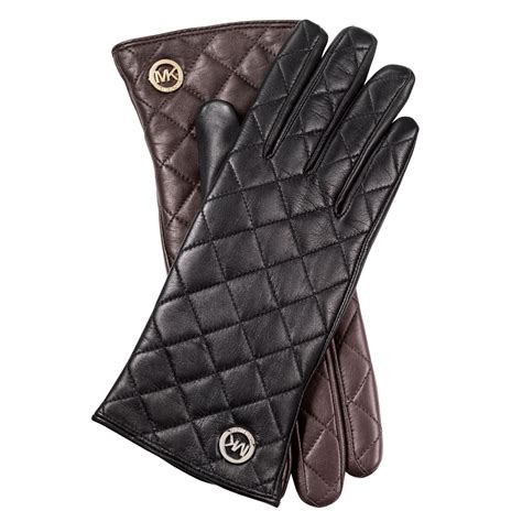 macys michael kors leather gloves|Michael Kors black leather gloves.